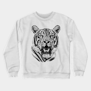 Tiger Portrait of Majestic Male Bengal Tiger Crewneck Sweatshirt